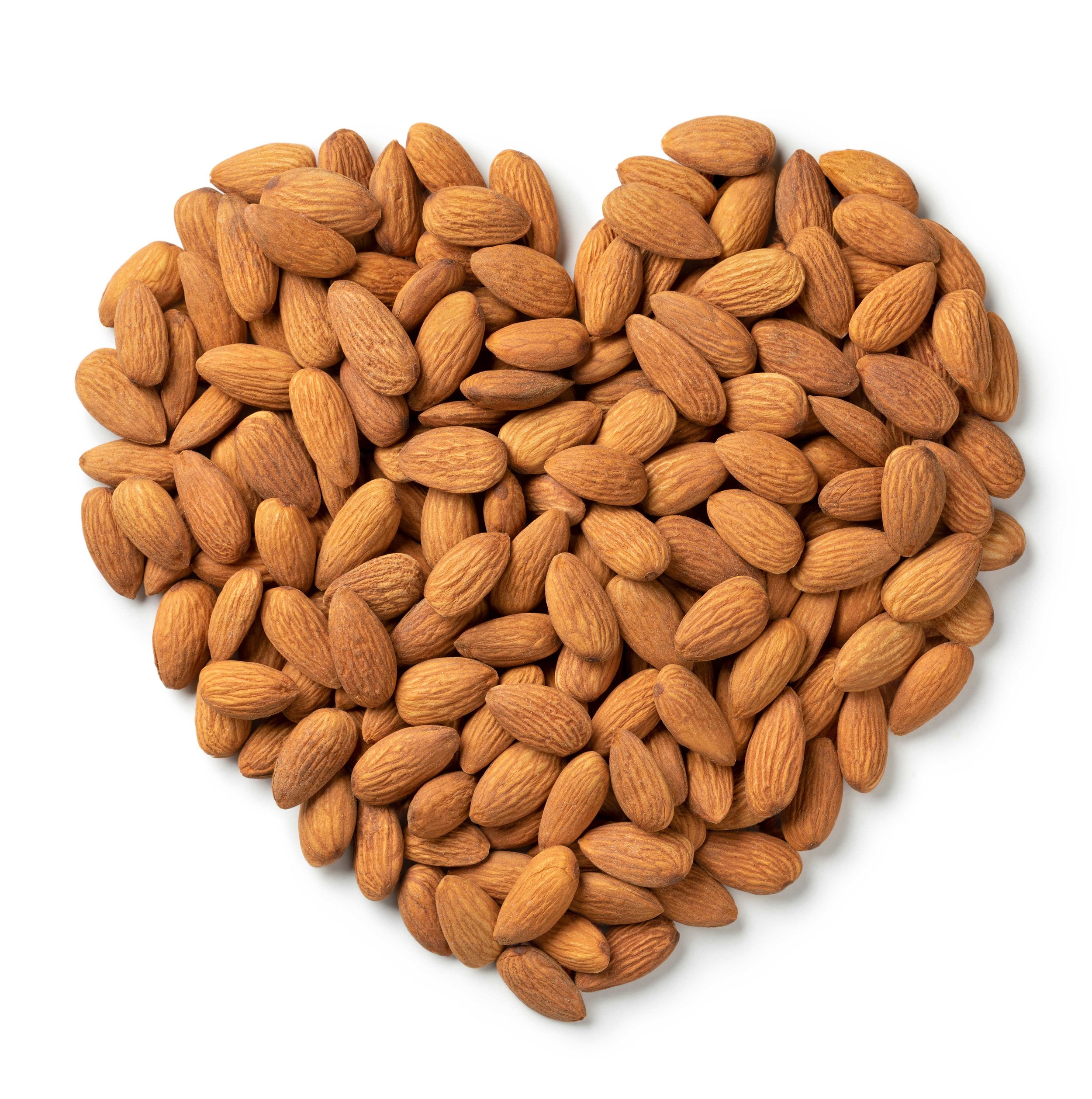 almonds-in-heart-shape-isolated